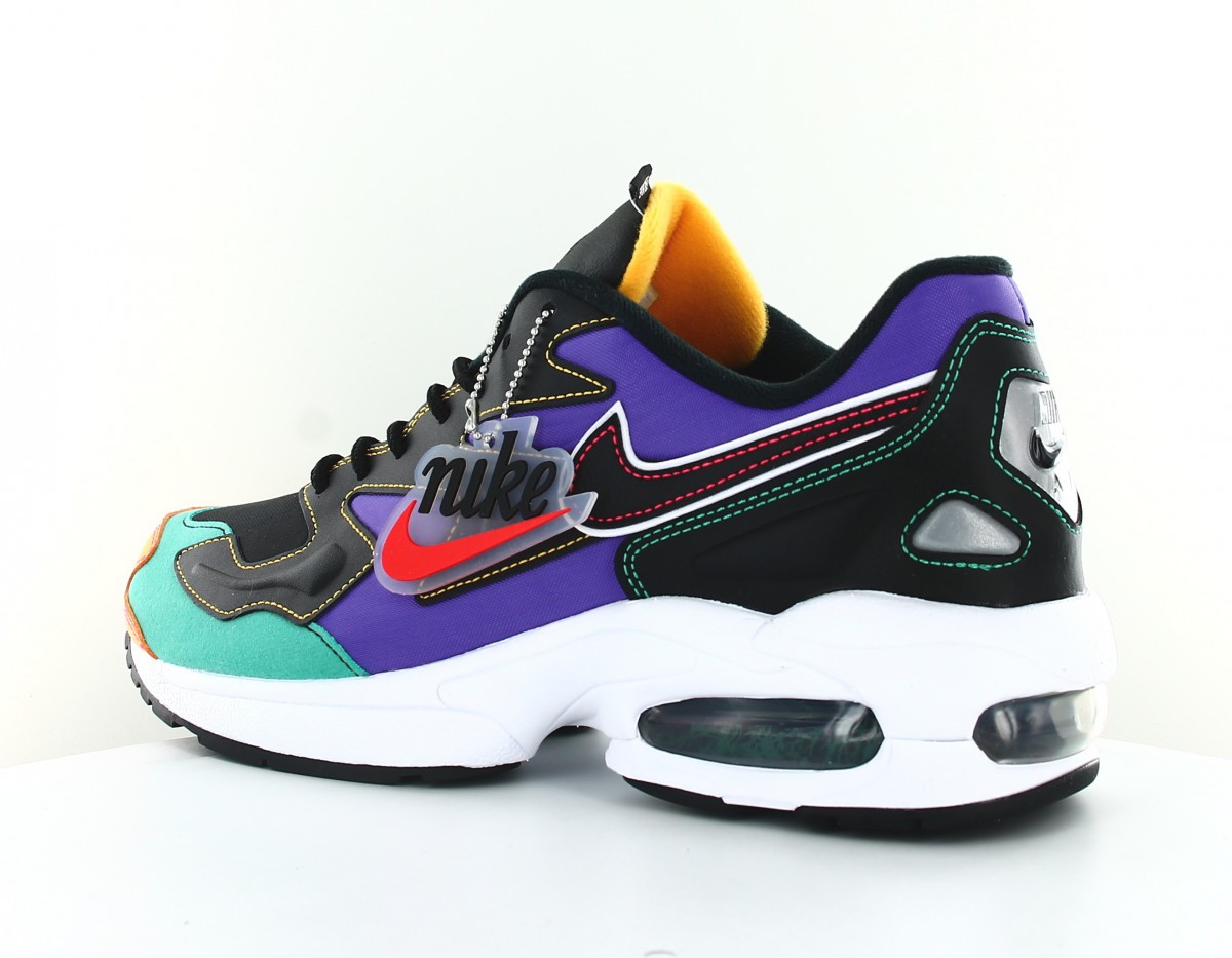 Nike Air max 2 light premium Noir violet vert jaune BV0987-023 Nike Air max 2 light premium Noir violet vert jaune BV0987-023